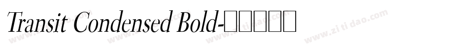 Transit Condensed Bold字体转换